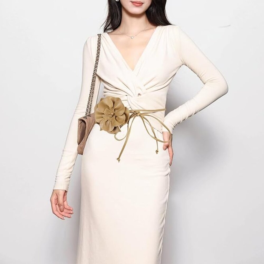 Women's Decor Flower Rope Belt